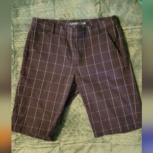 Women's Ralph Lauren Black & White Chino Style Grid Shorts, Size 4.